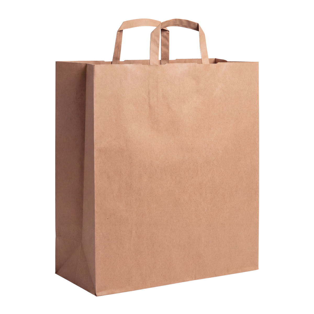 Kraft paper bag, 45 degree cutout